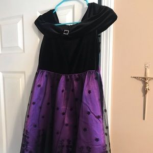 Beautiful Girls Purple and black formal dress.